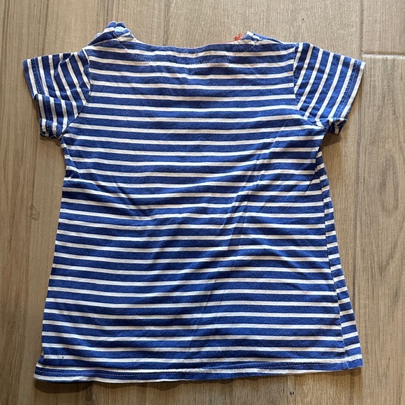 Kids Blue Striped Tee with Rabbit Design - Picture 2 of 9